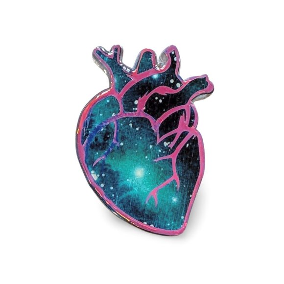 Heart Badge Reel | Handmade ID Holder | Nurse Teacher Student Therapist Gift NWT - Picture 4 of 4